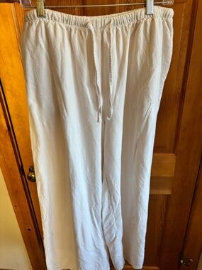 Wide Leg Linen drawstring pants